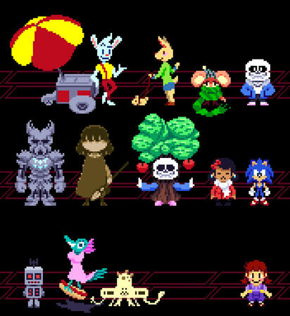 Undertale misc NPCs and also Sonic